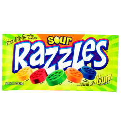 Sour Razzles Candy Gum