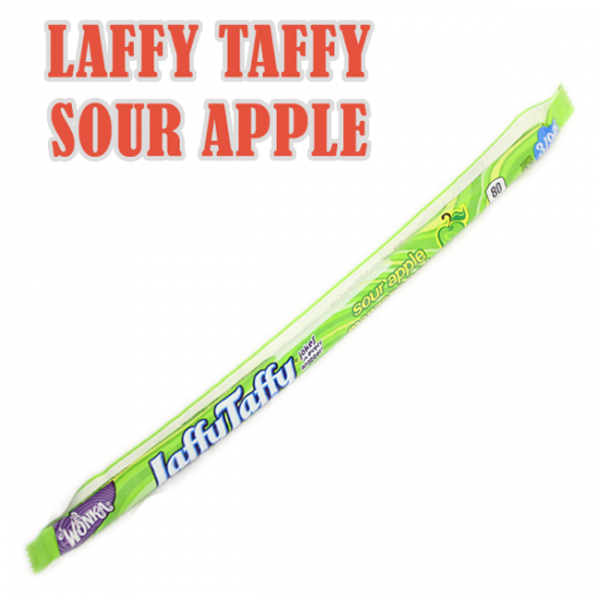 Wonka Laffy Taffy Sour Apple Candy Chew Bar